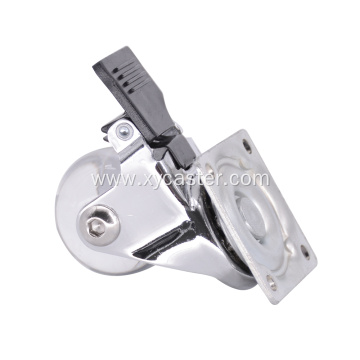 1.5 inch brake PU office chair caster wheels